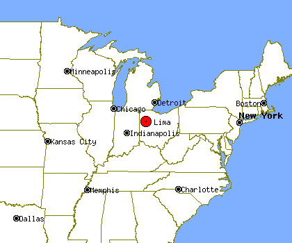Lima Ohio Map