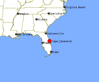 Florida Map Cape Canaveral