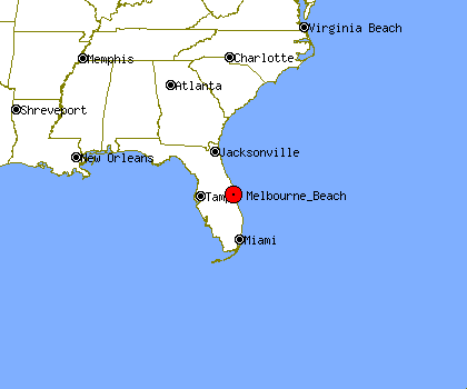 Map Melbourne Beach Florida