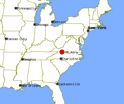 Mount Airy North Carolina Map
